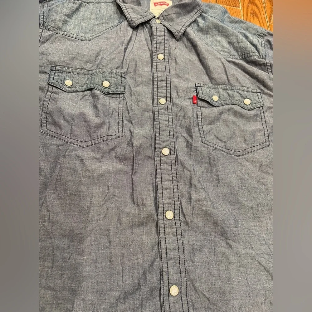 Levi's Men's Blue Button Down Shirt